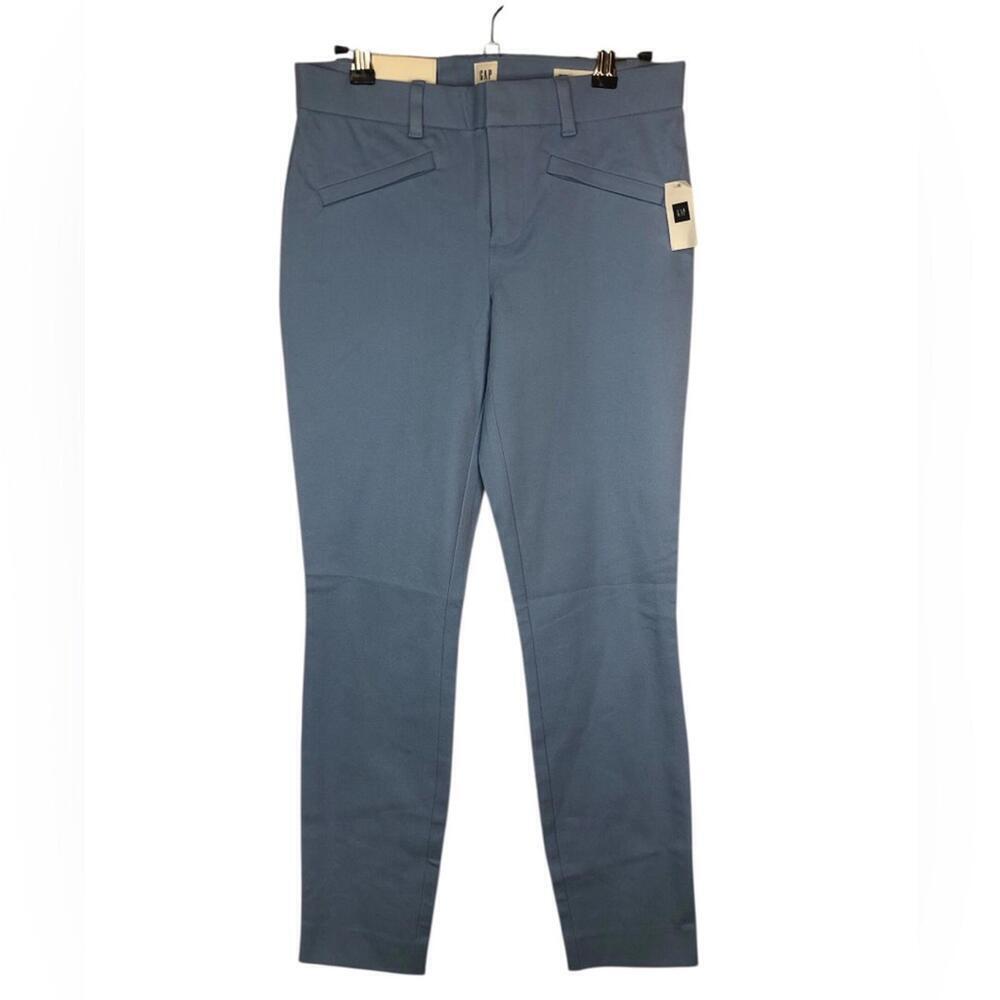 GAP Light Blue Casual Pants Zip Front Pockets Skinny Ankle Mid Rise [COPY]